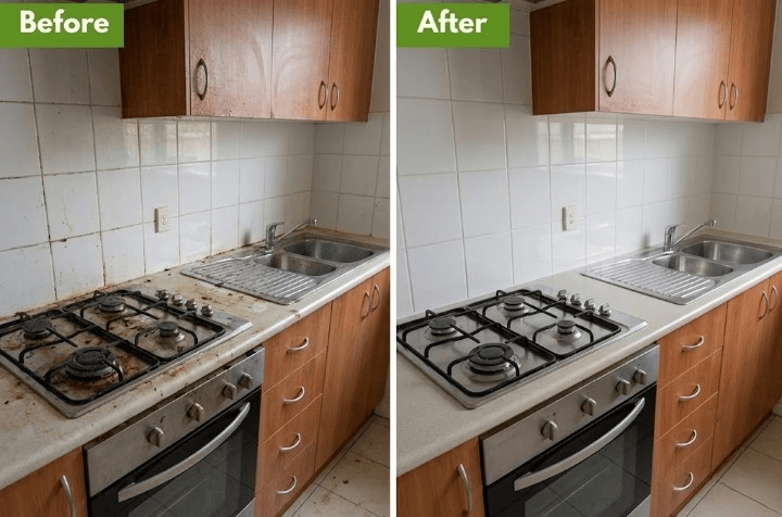 Professional floor cleaning result